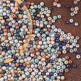 DAHI 500PCS Colorful Wooden Beads 10mm Wood Bead Round Blue Assorted Color Natural Wooden Beads for DIY Jewelry Making (Color -10mm)