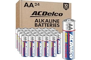 POWERMAX ACDelco 24-Count Double AA Batteries, Maximum Power Super Alkaline Battery for Home and Office, 10-Year Shelf Life, Reclosable Packaging