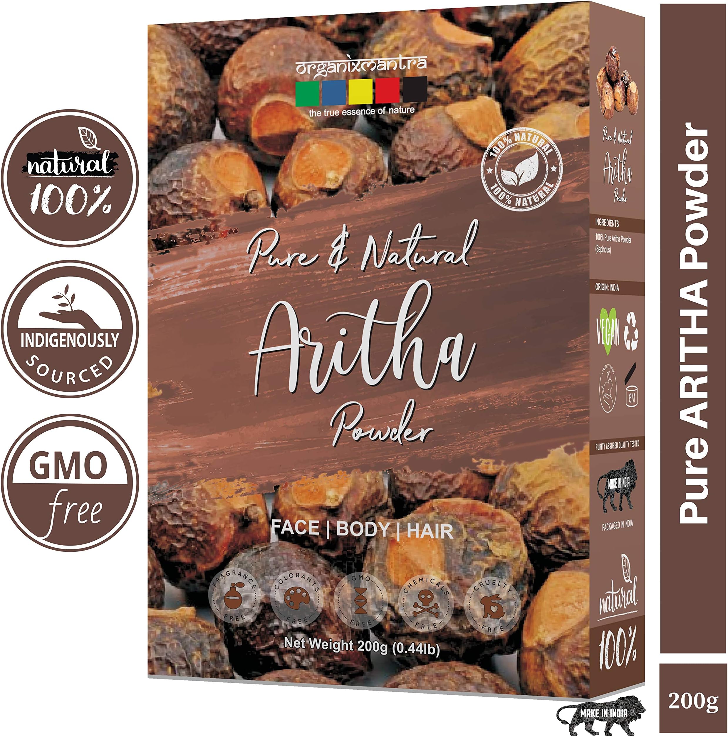 Organix Mantra Aritha Powder for hair growth and conditioning 200 Grams