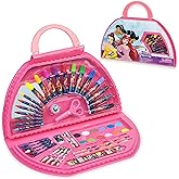 Disney Stitch Colored Pencils Art Supplies for Kids Girls Boys Crayons Markers Watercolor Paints Drawing Kit Travel Art Set Gifts for Kids (Pink Princess Set)