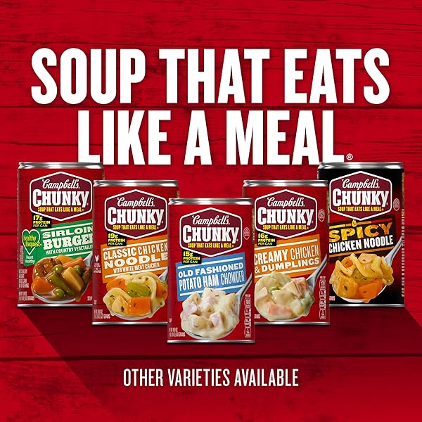 CAMPBELL’S CHUNKY HEALTHY REQUEST SOUP, BEEF SOUP WITH COUNTRY VEGETABLES, 18.8 OZ CAN