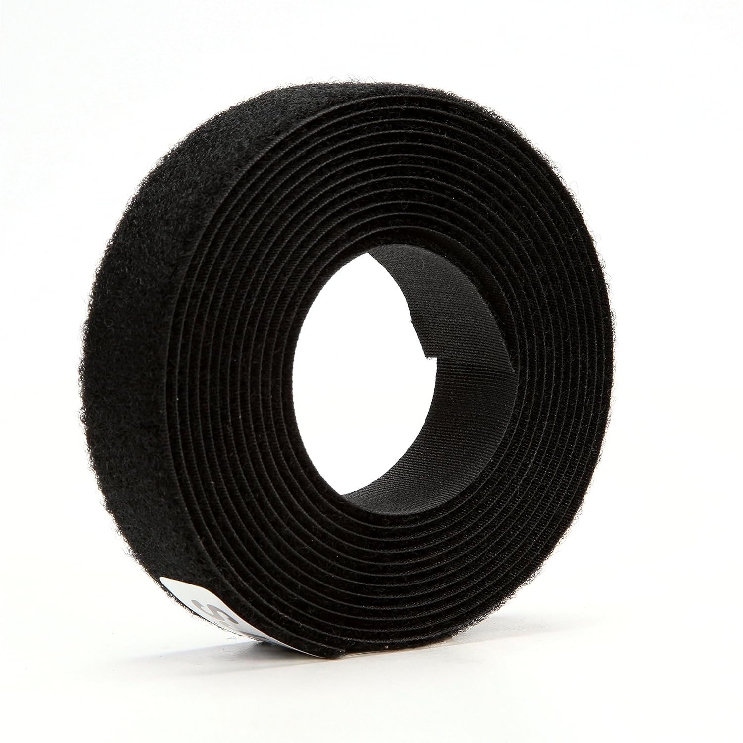 3M Hook/Loop Fastener TB3401/TB3402, Black, 1 in x 10 ft, 1 mated strip per bag