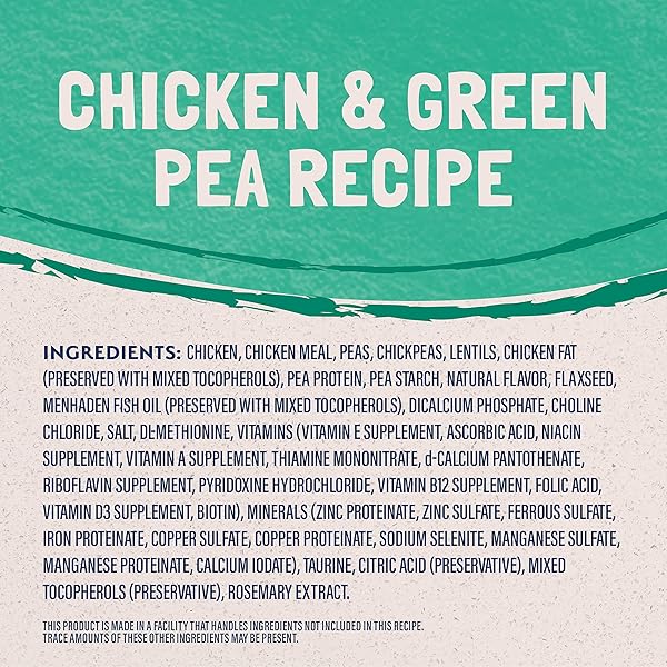 NATURAL BALANCE LIMITED INGREDIENT ADULT GRAIN-FREE DRY CAT FOOD, CHICKEN & GREEN PEA RECIPE, 10 POUND (PACK OF 1)