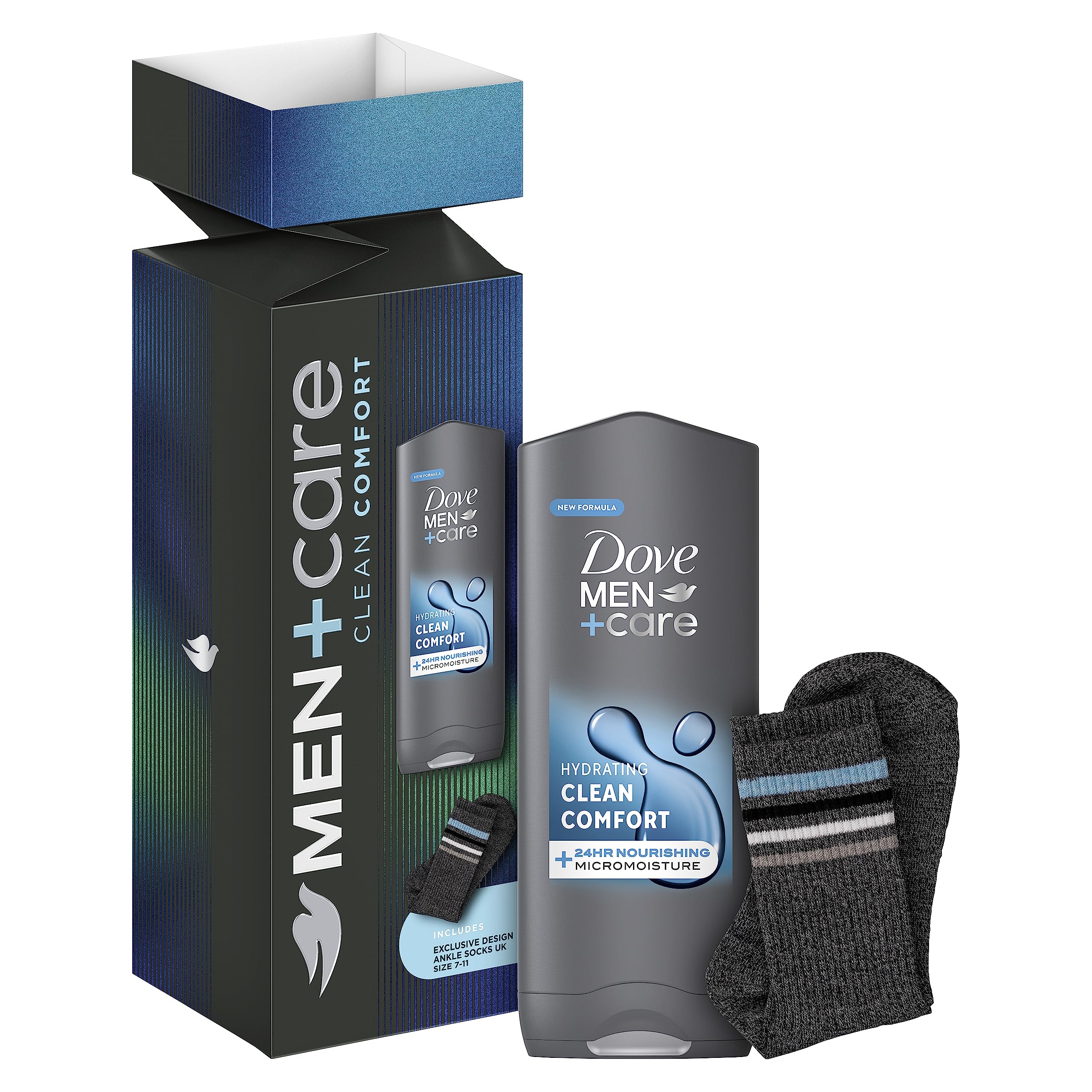 DOVE MEN + CARE Clean Comfort Bodywash and Socks