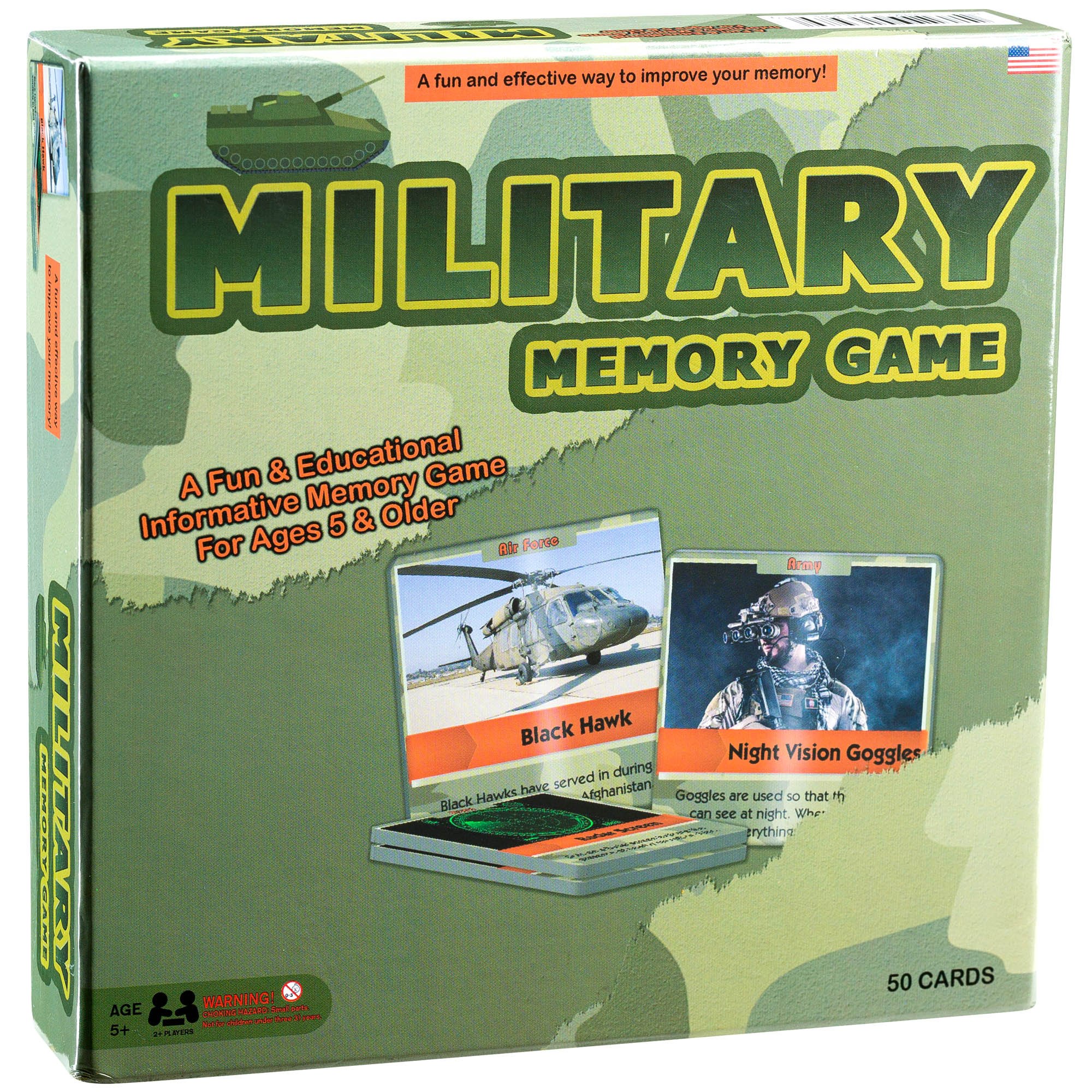 Educational Patriot Military Memory Card Game Great for Kids with