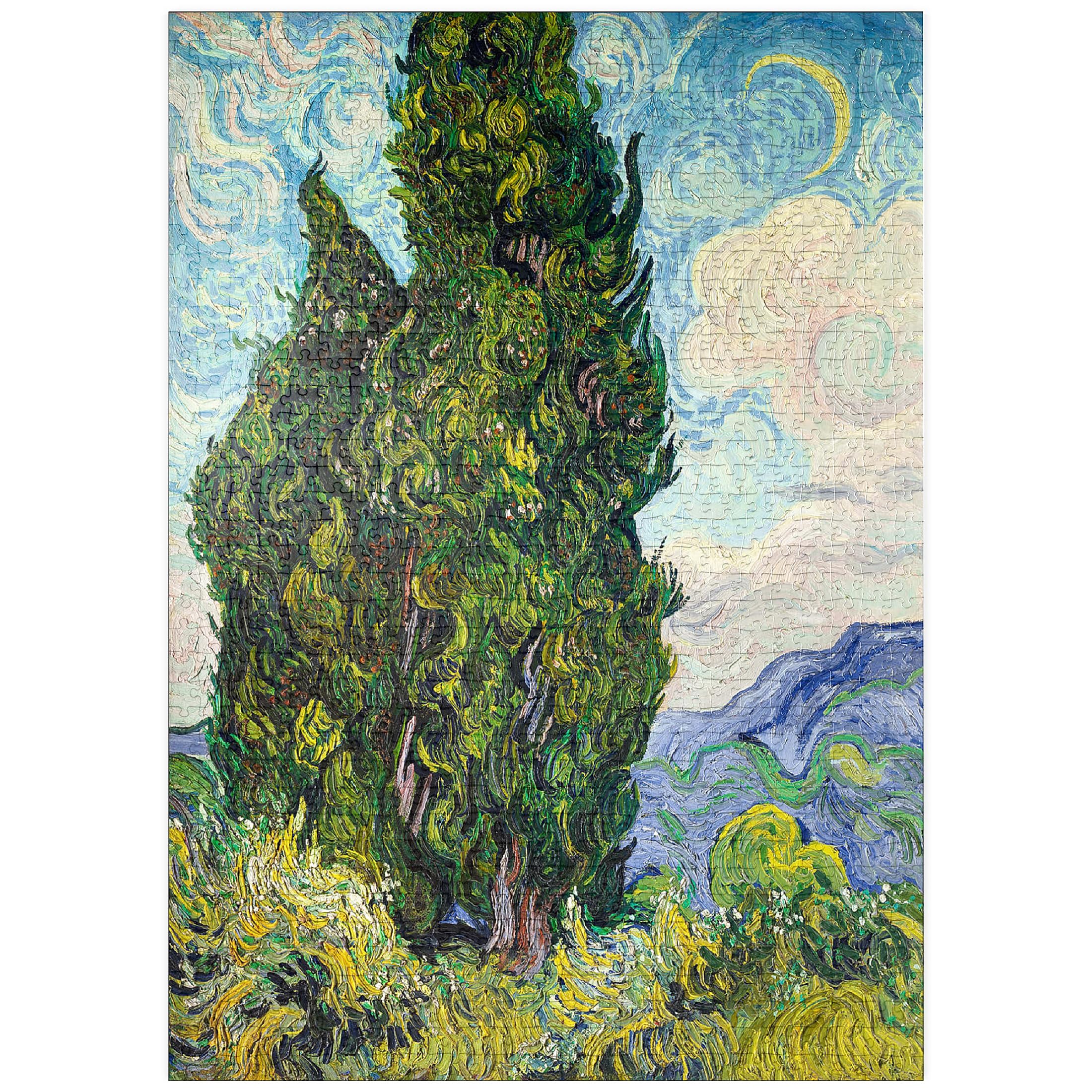 Cypresses (1889) By Vincent Van Gogh - Premium 1000 pieces Puzzle - MyPuzzle special collection from Æpyornis