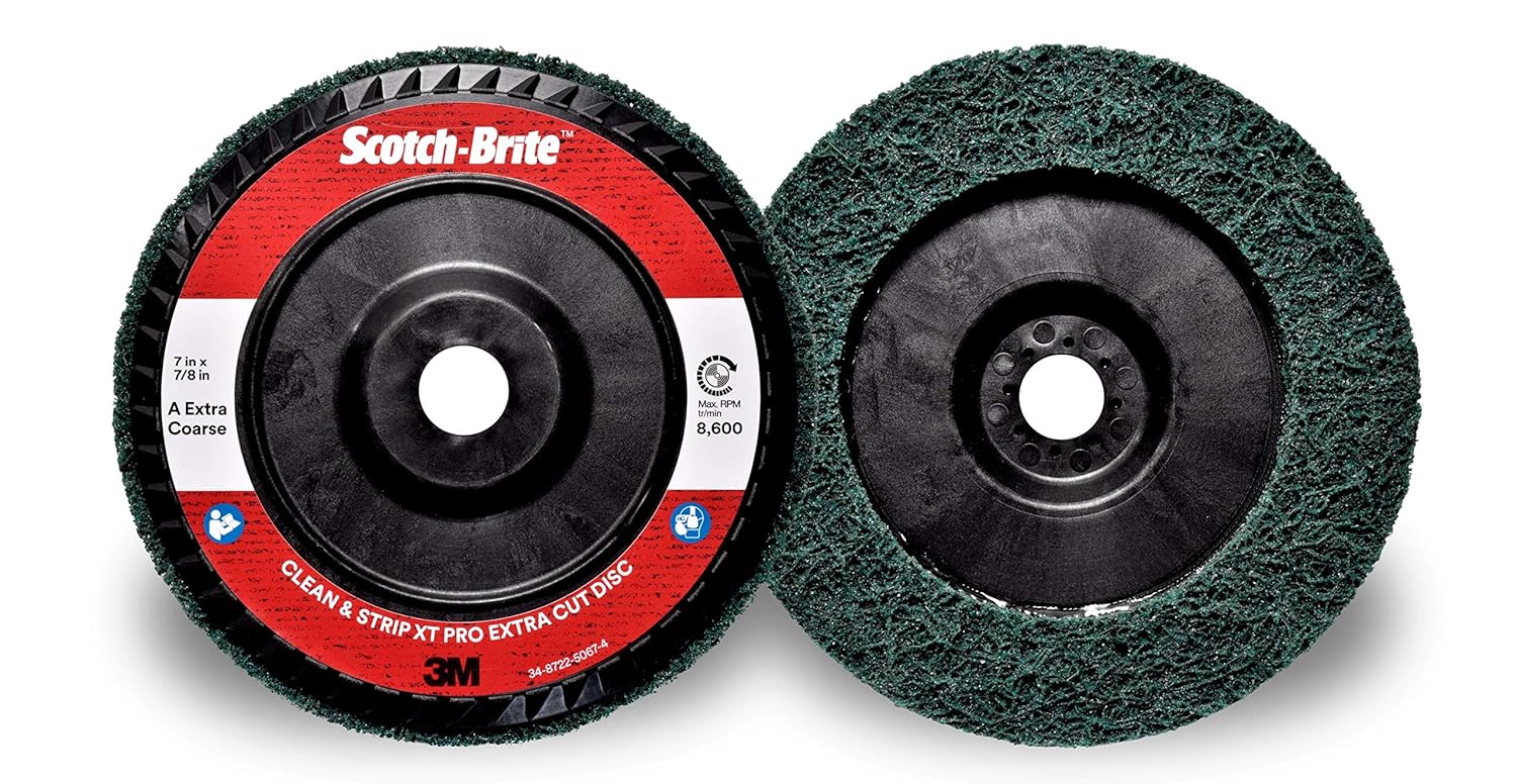 ScotchBrite™ Clean and Strip XT Pro Extra Cut Disc, T27, 7 in x 7/8 in