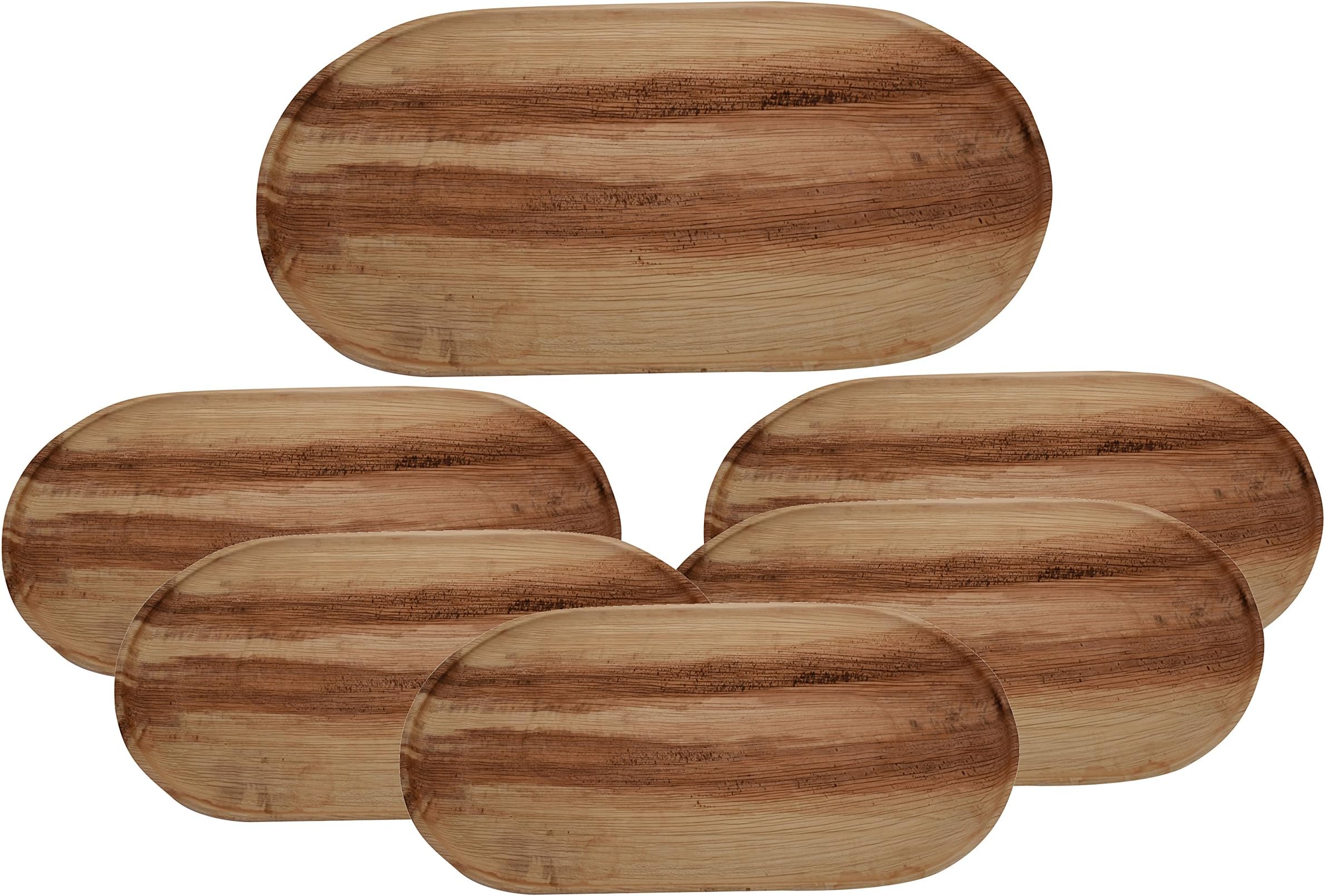 100% Compostable Tray Disposable Kichen Accessories Big Serving Tray Bio-Degradable Palm Leaves Perfect Party Set of 25 Pcs
