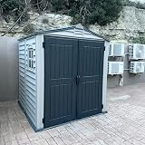 Duramax StoreMate PLUS 6x6 Plastic Garden Shed with Heavy-Duty Floor Dark Grey view 5