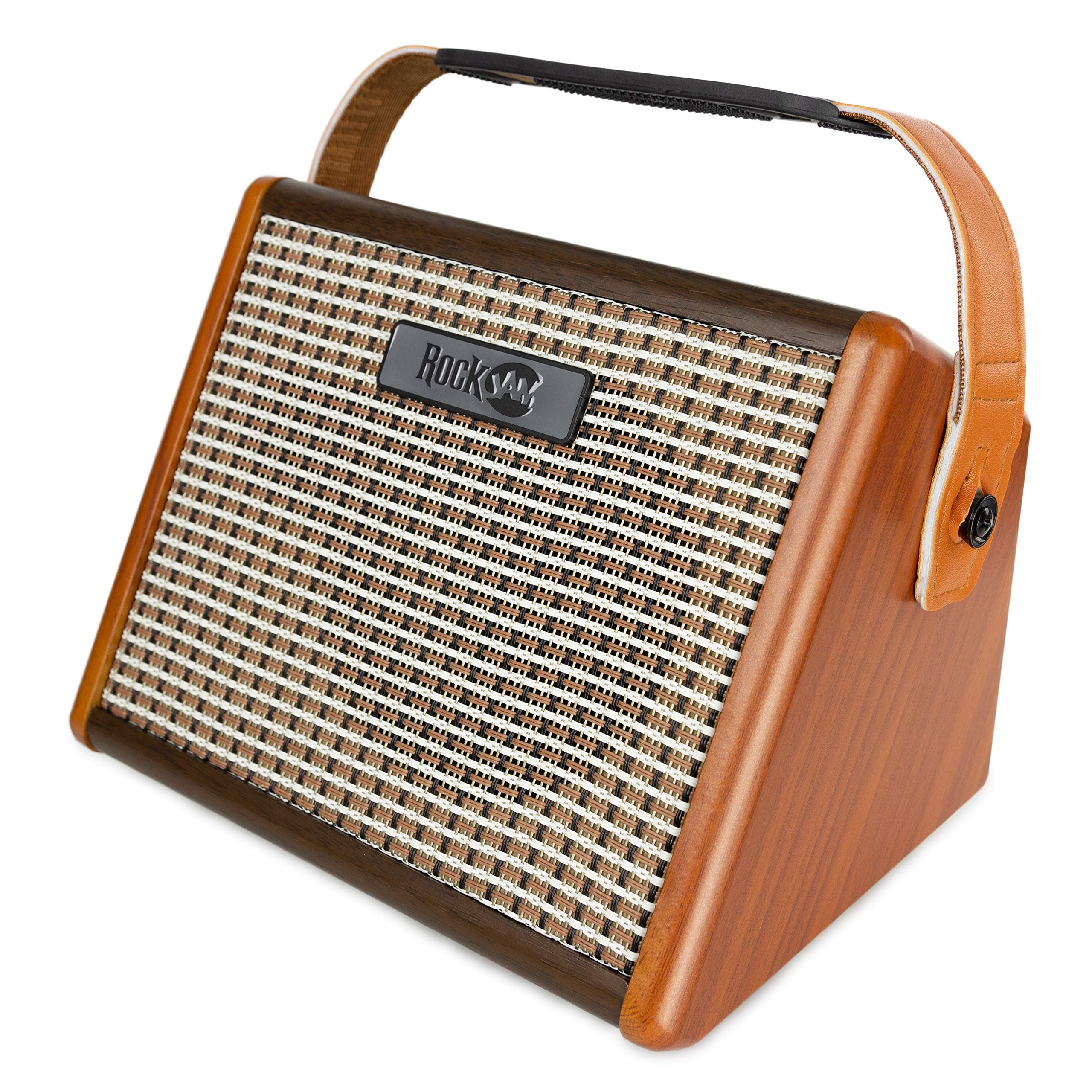 RockJam Busker 15 Watt Rechargeable Guitar Amp with Bluetooth and Mic Input