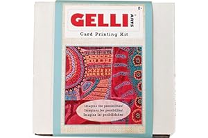 Gelli Arts Card Making Kit - Card Printing Kit with 5 X 5 Gel Printing Plate, DIY Cards Kit and Printmaking Supplies, Gel Printing Kit for Card Making, Handmade Card Kit for Kids or Adults