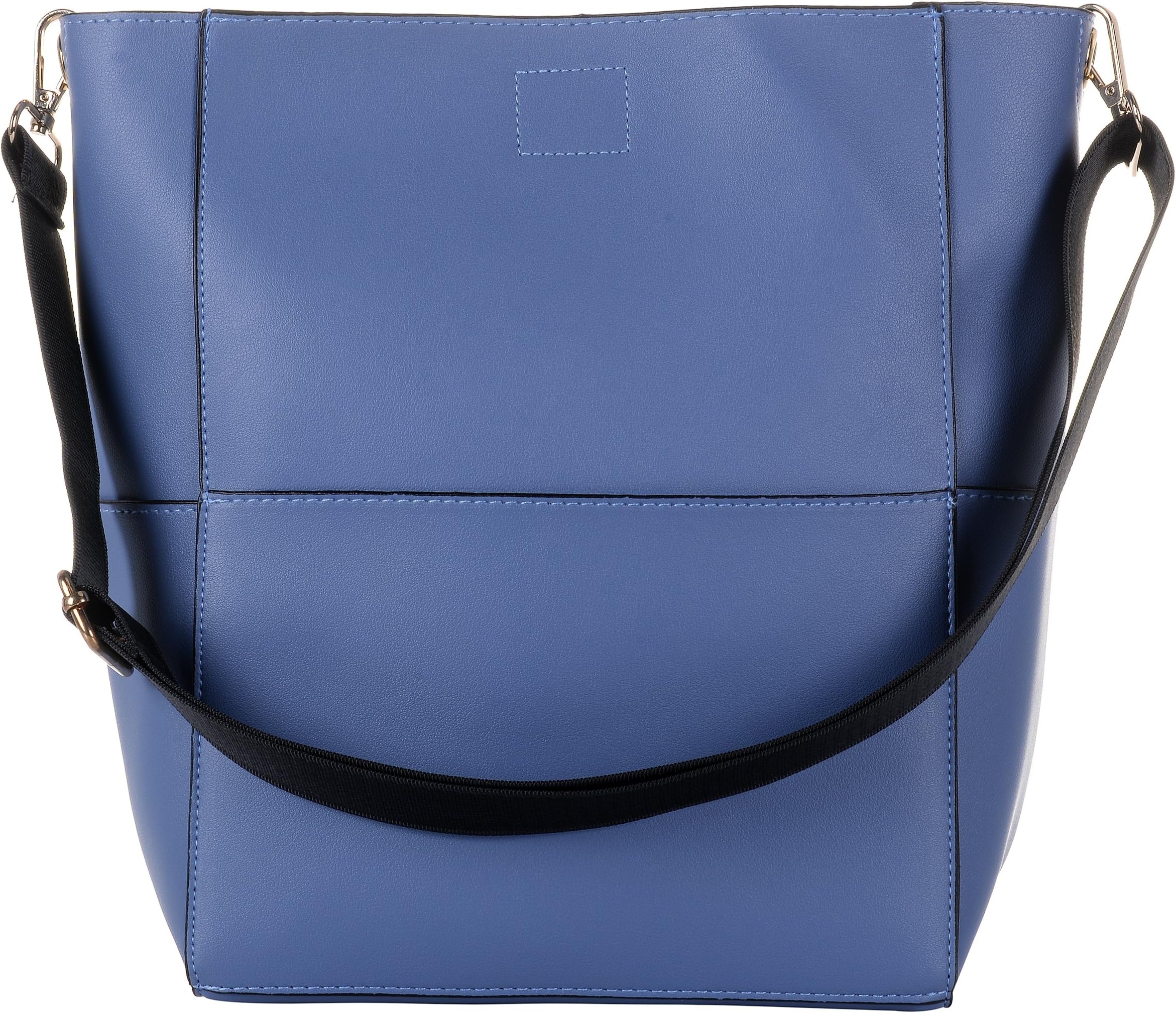 Women's PU Large Litchi Grain Handbag Cross Body Purse with Colorful Straps