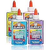 Elmer's Washable Translucent Color Glue, Great For Making Slime, Assorted Colors, 5 Ounces Each, 4 Count, 5 Oz., Standard Pac