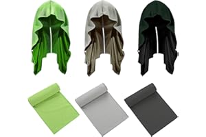 JIEYUMAO Cooling Hoodie Towel, 6Pcs Cooling Towels for Neck and Face, 2 Styles UV Sun Protection Cooling Neck Wraps Coolings 