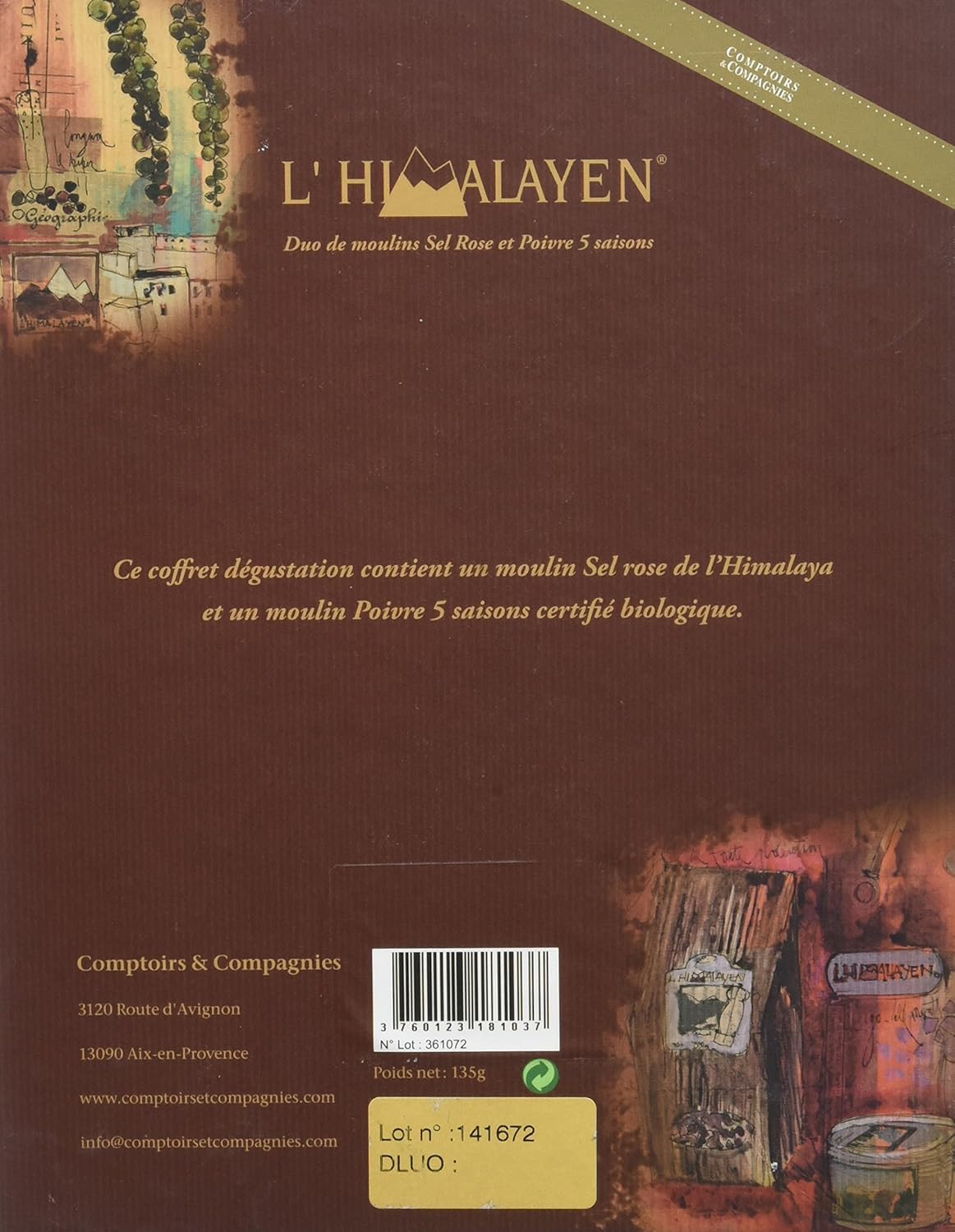 Comptoirs Et Compagnies Coffret Prestige L Himalayen 135 G Amazon Fr Epicerie