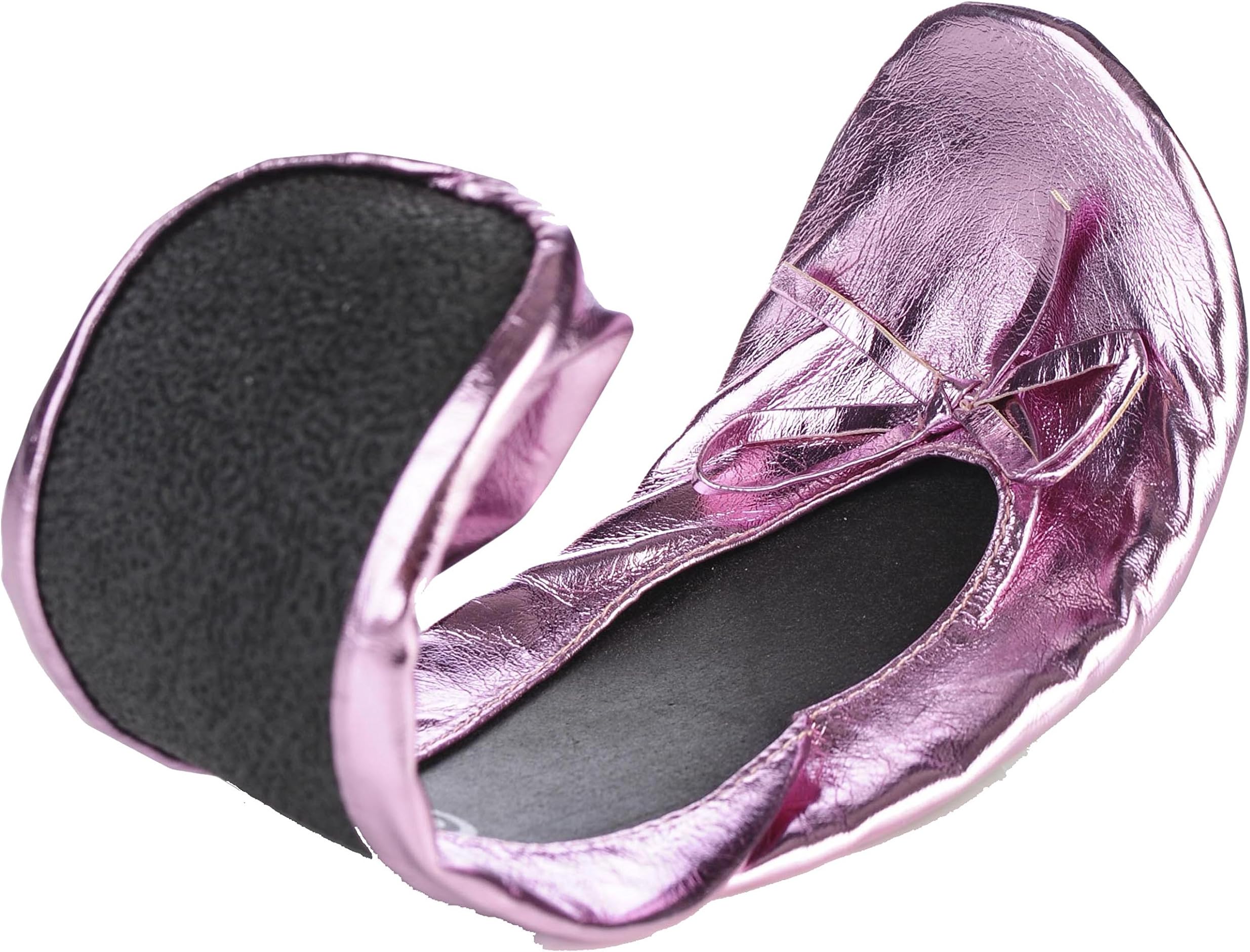 Ladies 1 Pair Rollasole Pink Rollable After Party Shoes to Keep in Your Handbag