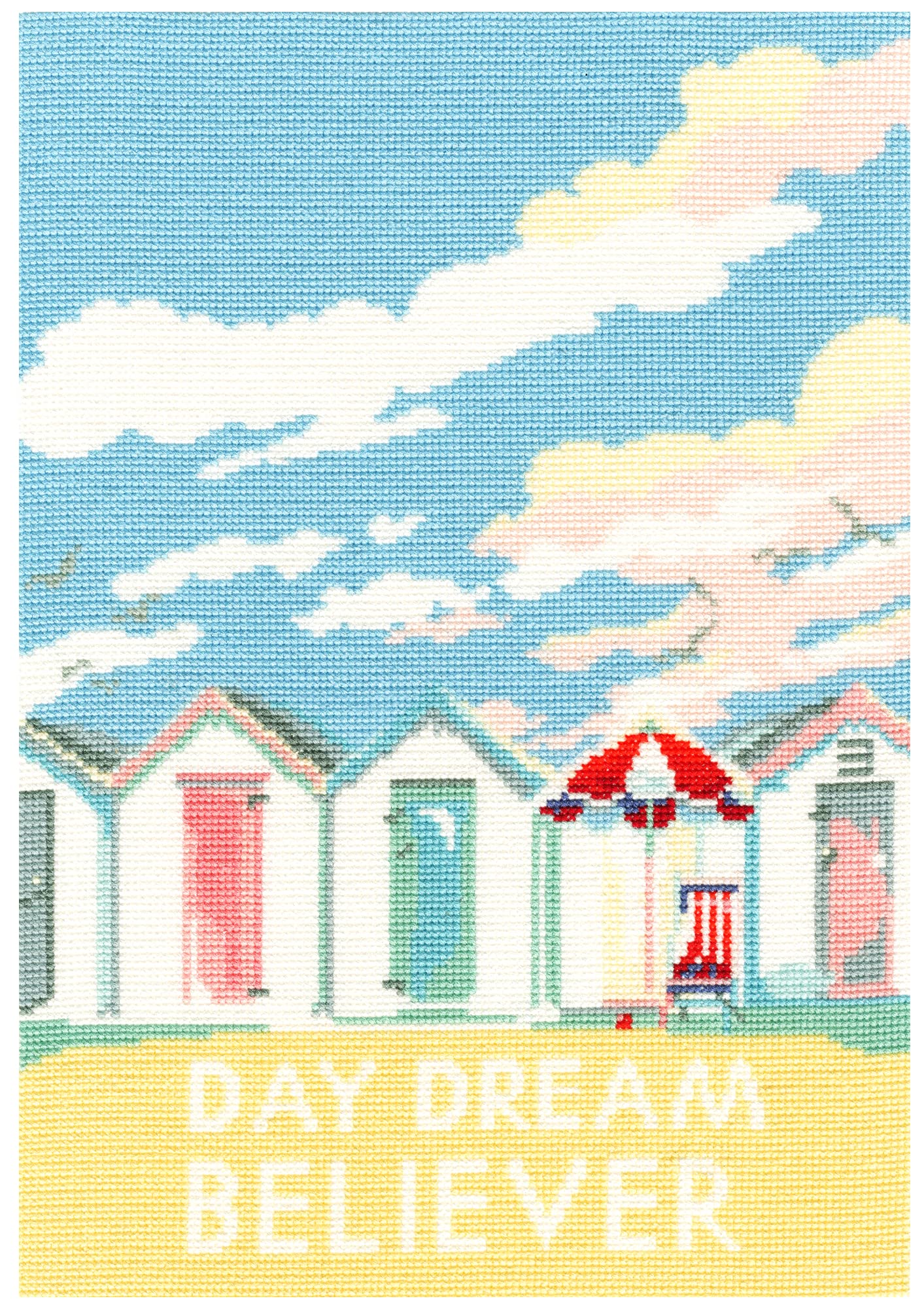 Bothy Threads Cross Stitch Kit - Vintage Beach Huts