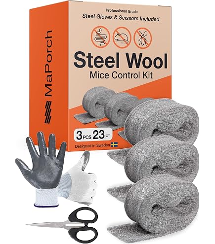 3 Pck Steel Wool Mice Control 3.2 X10.5Ft Hole Kuwit | Ubuy