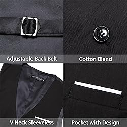 Barry.Wang Mens Black Vest Formal/Leisure V-neck