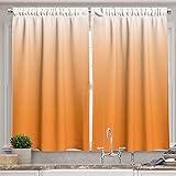 Ambesonne Ombre Kitchen Curtains, Sunset Summer