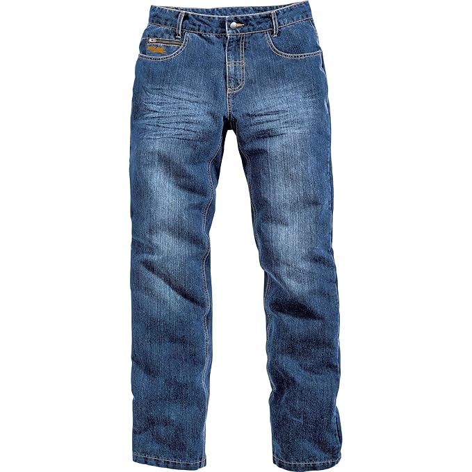 FLM Motorradjeans, Motorradhose Sports Aramid-/Baumwolljeans 1.0, schmutzabweisendes Material, 2 Einschubtaschen, höhenverste