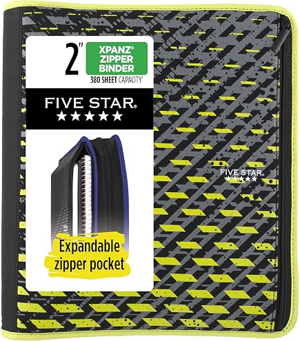 Amazon.com : Five Star® Multi-Access Zipper Binder, 8 1/2