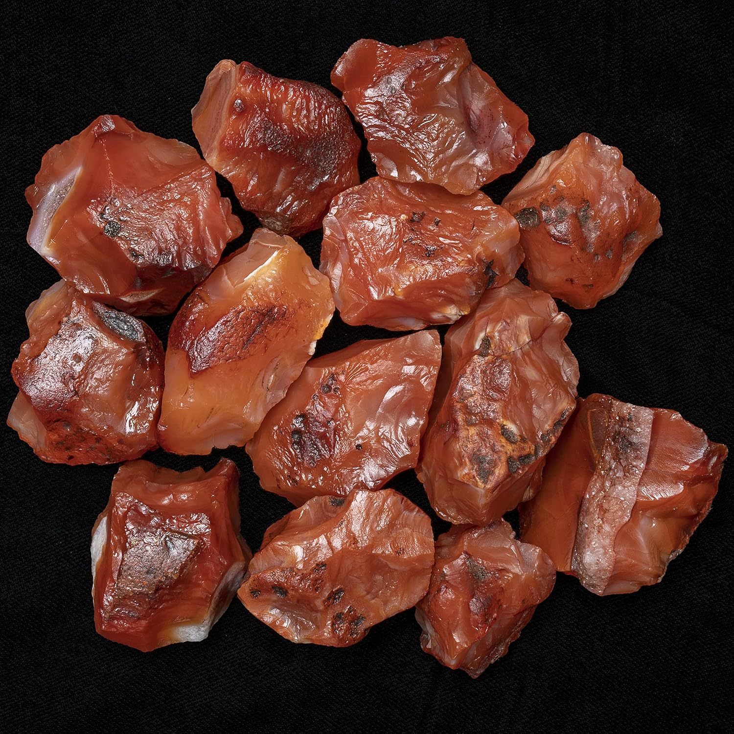 Indoor Fountains & Accessories - Crocon 1LB Carnelian Rough Bulk Natural Stone Raw Gemstone Tumbling Cabbing Polishing Gem Mining Chakra Balancing Reiki and Crystal Healing Good Luck Home Office Decor