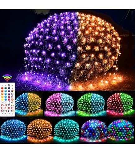 OYCBUZO 14.8ft x 5ft Christmas Net Lights, 240LED 35 Colors