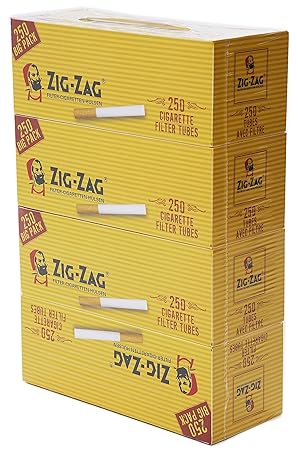 OCB 9008 Zig Zag Zigaretten Hülsen, Cigarette Tubes 4 Pakete, 250 Stück
