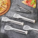 MOLHEM 5Pcs Kitchen Tongs Stainless Steel 7 inch Easy Grip Non Stick view 6