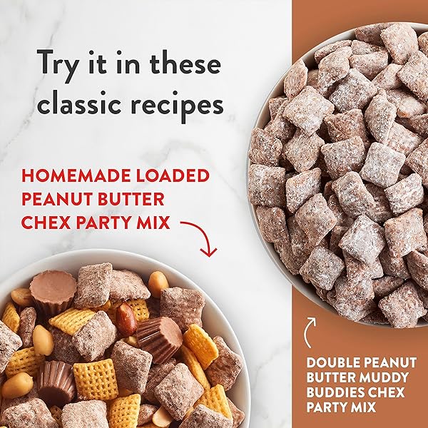 PEANUT BUTTER CHEX CEREAL, GLUTEN FREE BREAKFAST CEREAL, MADE WITH WHOLE GRAIN, 12.2 OZ