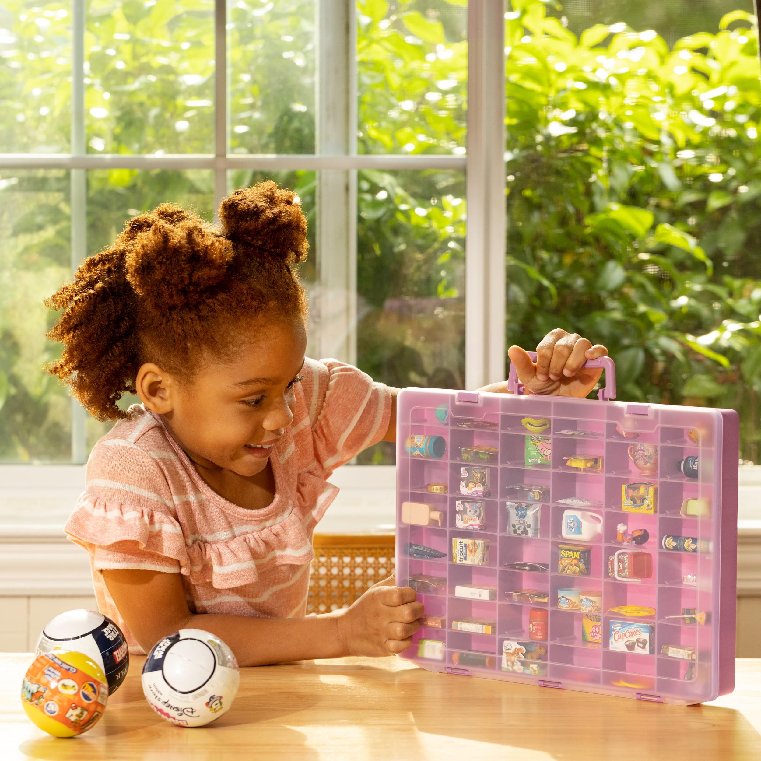 MYMOON HOME Plastic Toy Storage Case Compatible with Mini Brands Collector Toys, Miniverse, Shopkins, Real Littles, and LOL Surprise Series