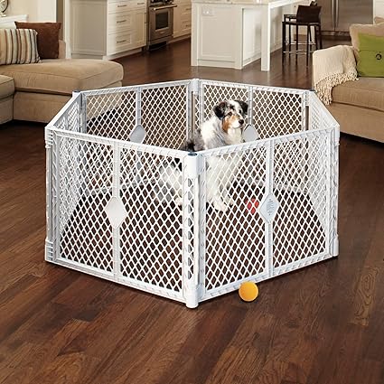 North States Mypet Stages Indoor Outdoor Petyard Weather Resistant Pet Enclosure Freestanding 26 Tall