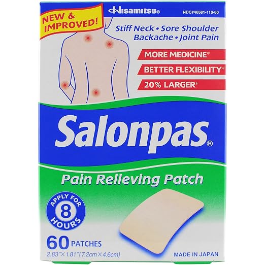Salonpas Pain Relieving Patches, 60 Count