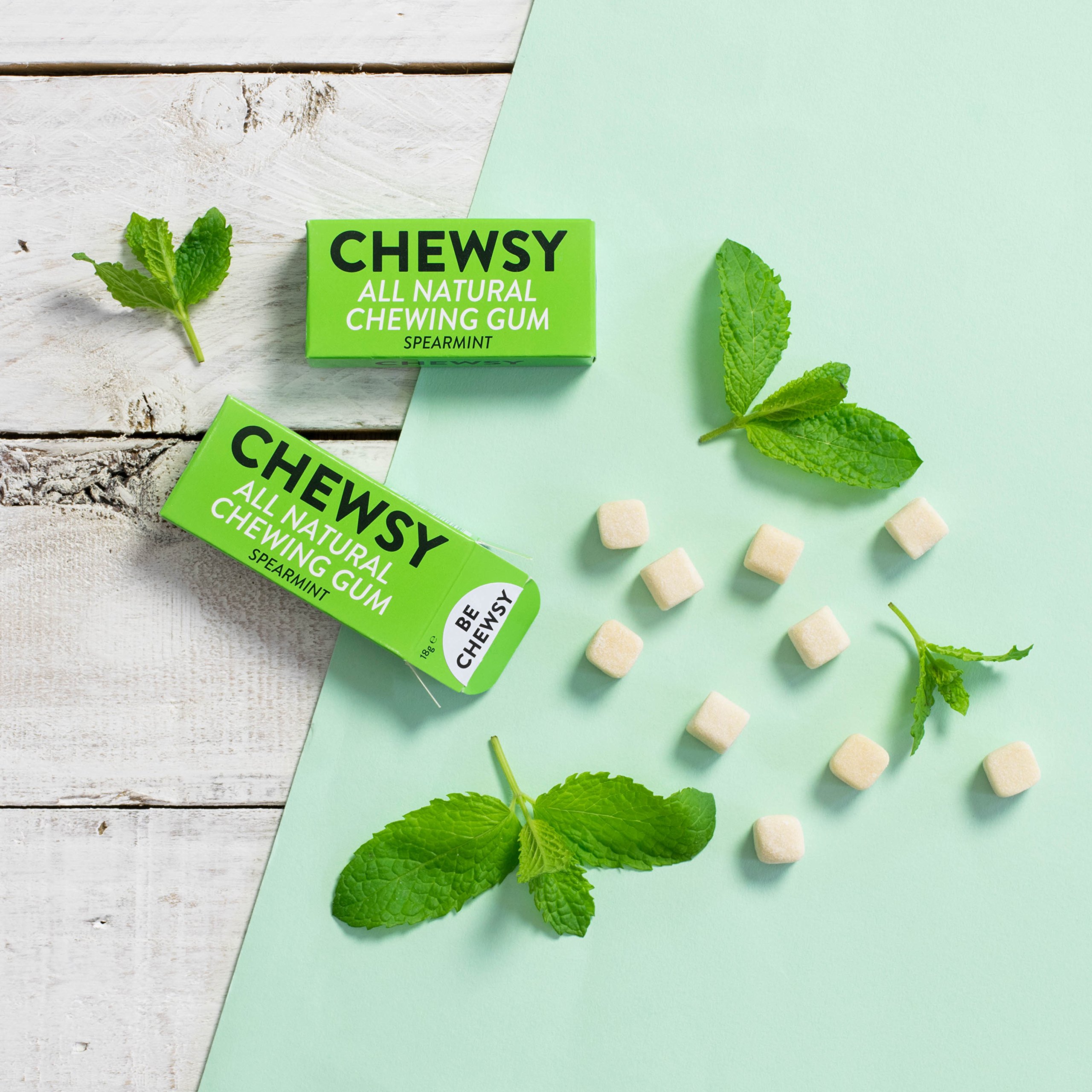Chewsy 100 Natural, Sugar Free Chewing Gum Sweetened with Xylitol