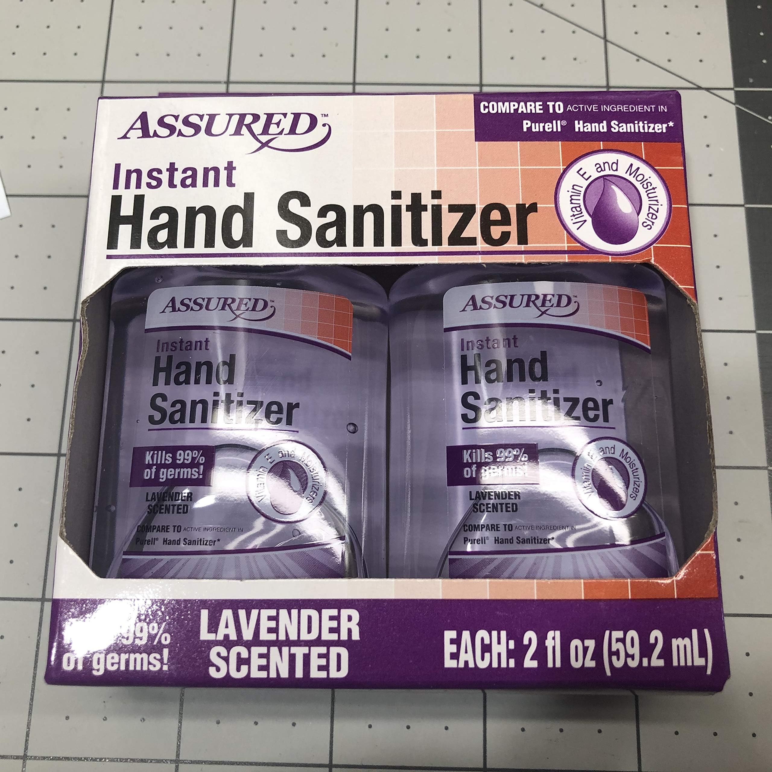 Assured 2-oz. Travel Size Hand Sanitizers, 2-ct. Packs (Lavender)