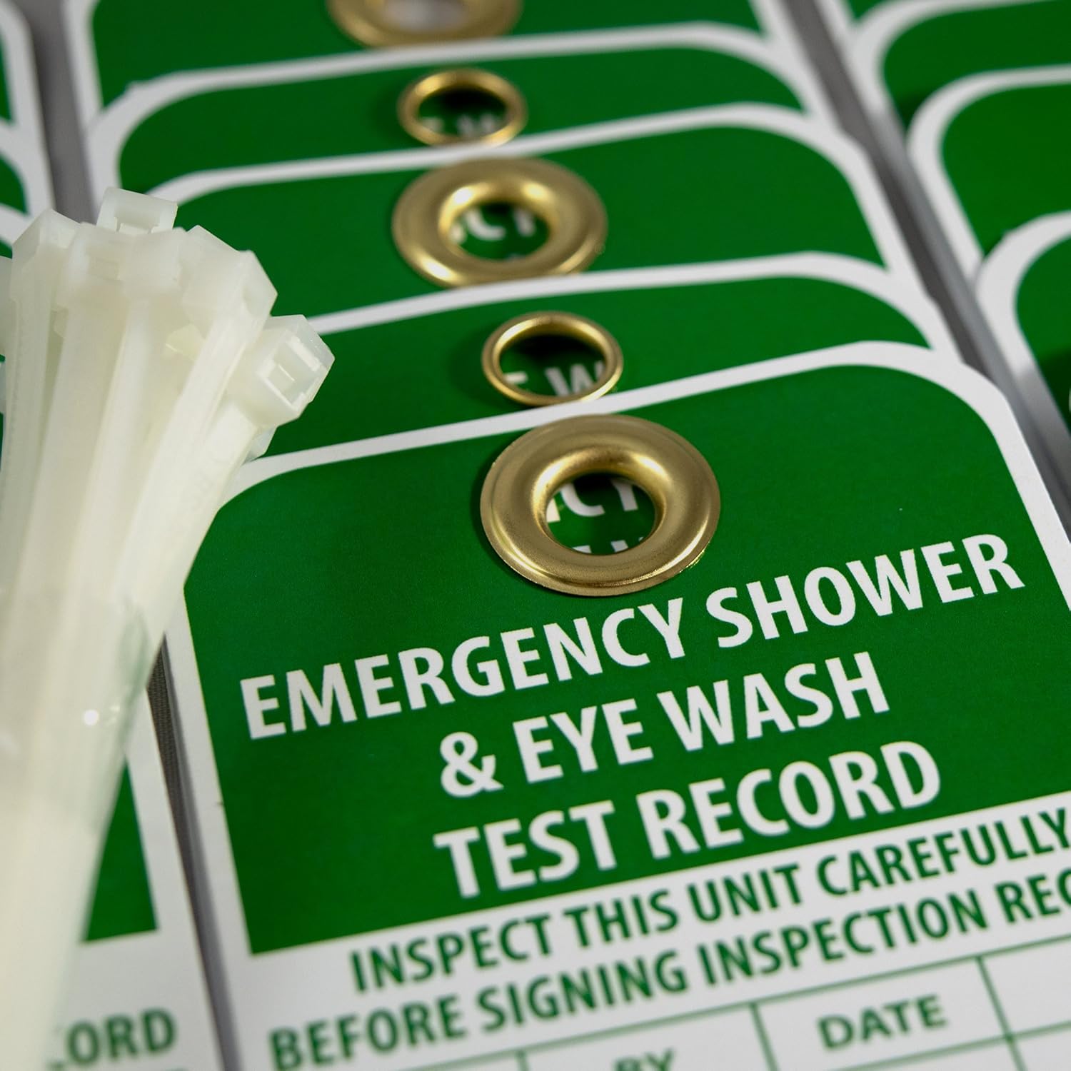 3 Width x 6 Height Pack of 25 EMERGENCY SHOWER AND EYE WASH TEST RECORD