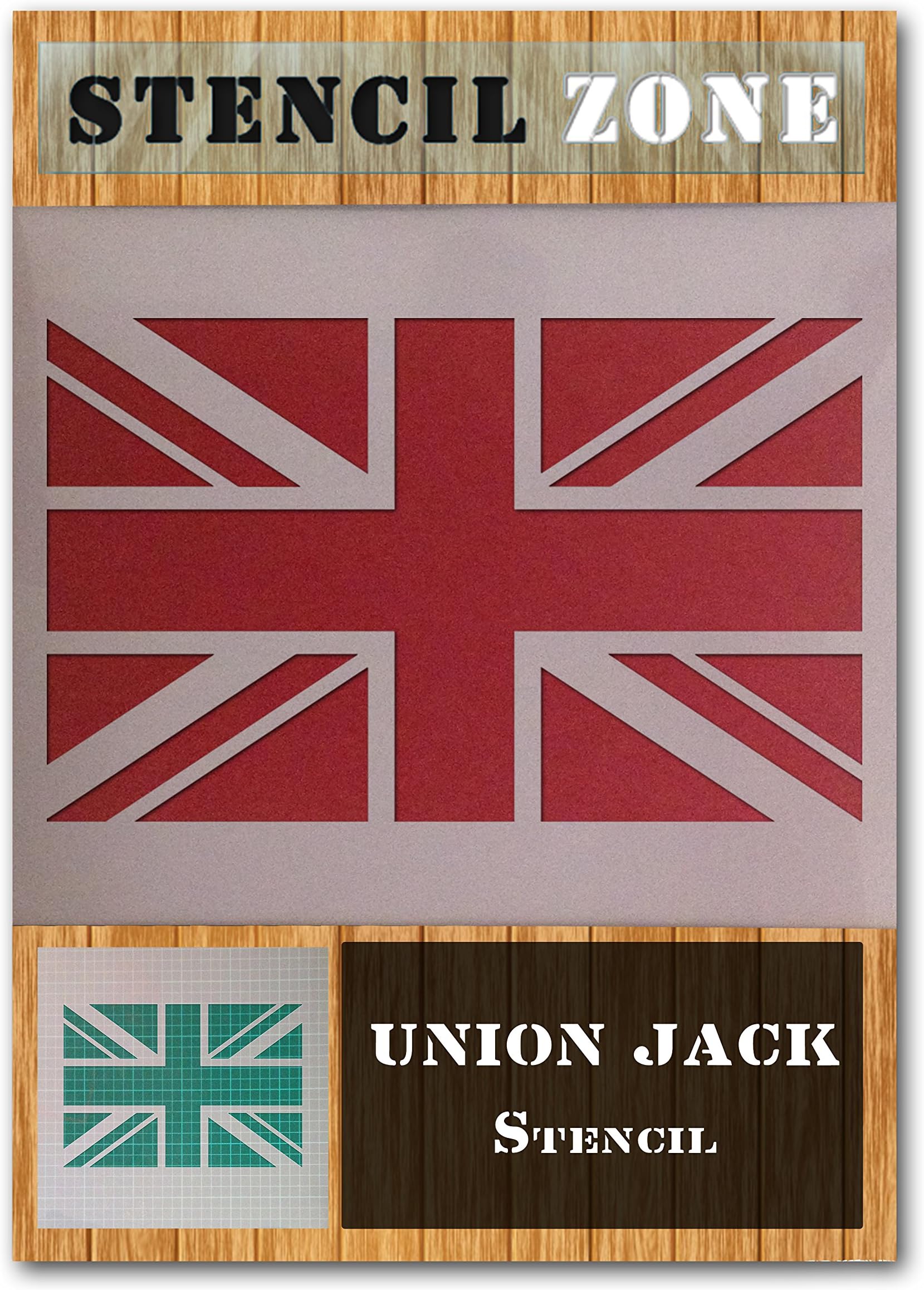 Union Jack National Flag Mylar Airbrush Painting Wall Art Stencil (A2 Size Stencil - Large)