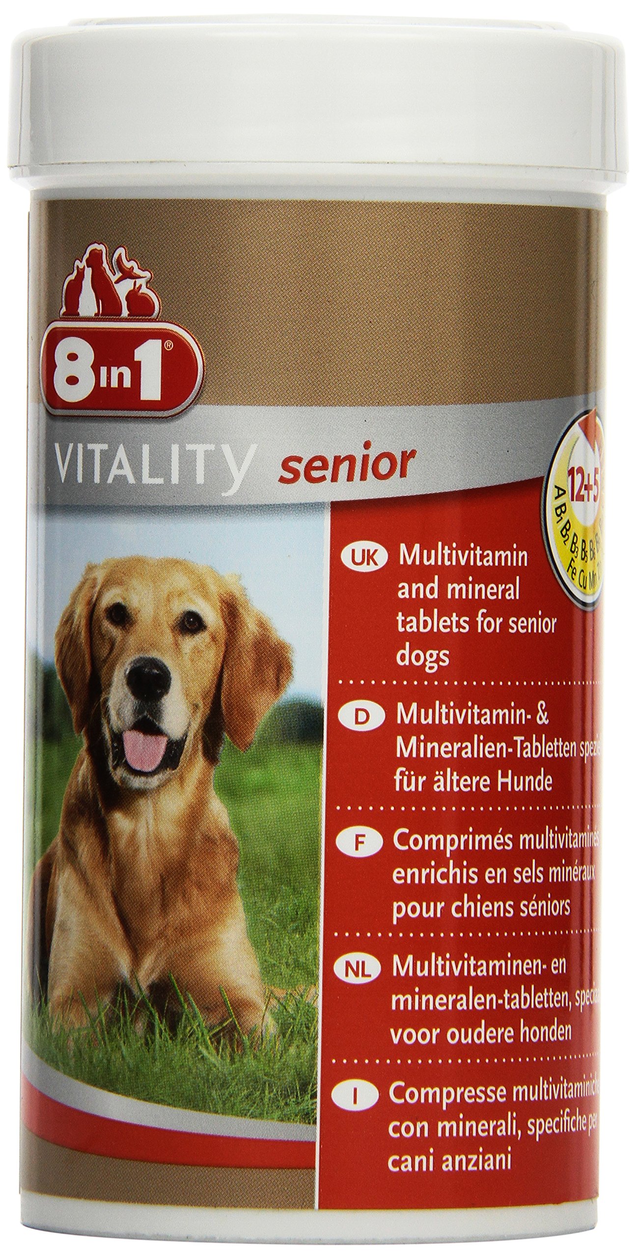 8in1 Multi Vitamin Tablets for Senior Dogs, 250 ml