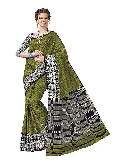 Womens Pure Cotton Kota Doria Saree with Blouse Piece