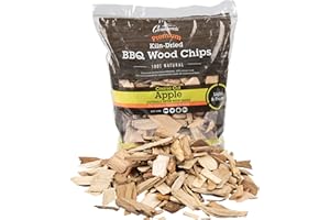 Camerons All Natural Apple Wood Chips for Smoker - 260 Cu. In. Bag, Approx 2 Pounds- Kiln Dried Coarse Cut BBQ Grill Wood Chi