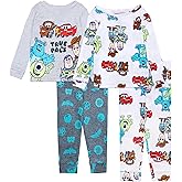 Disney boys 4-piece Snug-fit Cotton Pajama Set, Soft & Cute for Kids