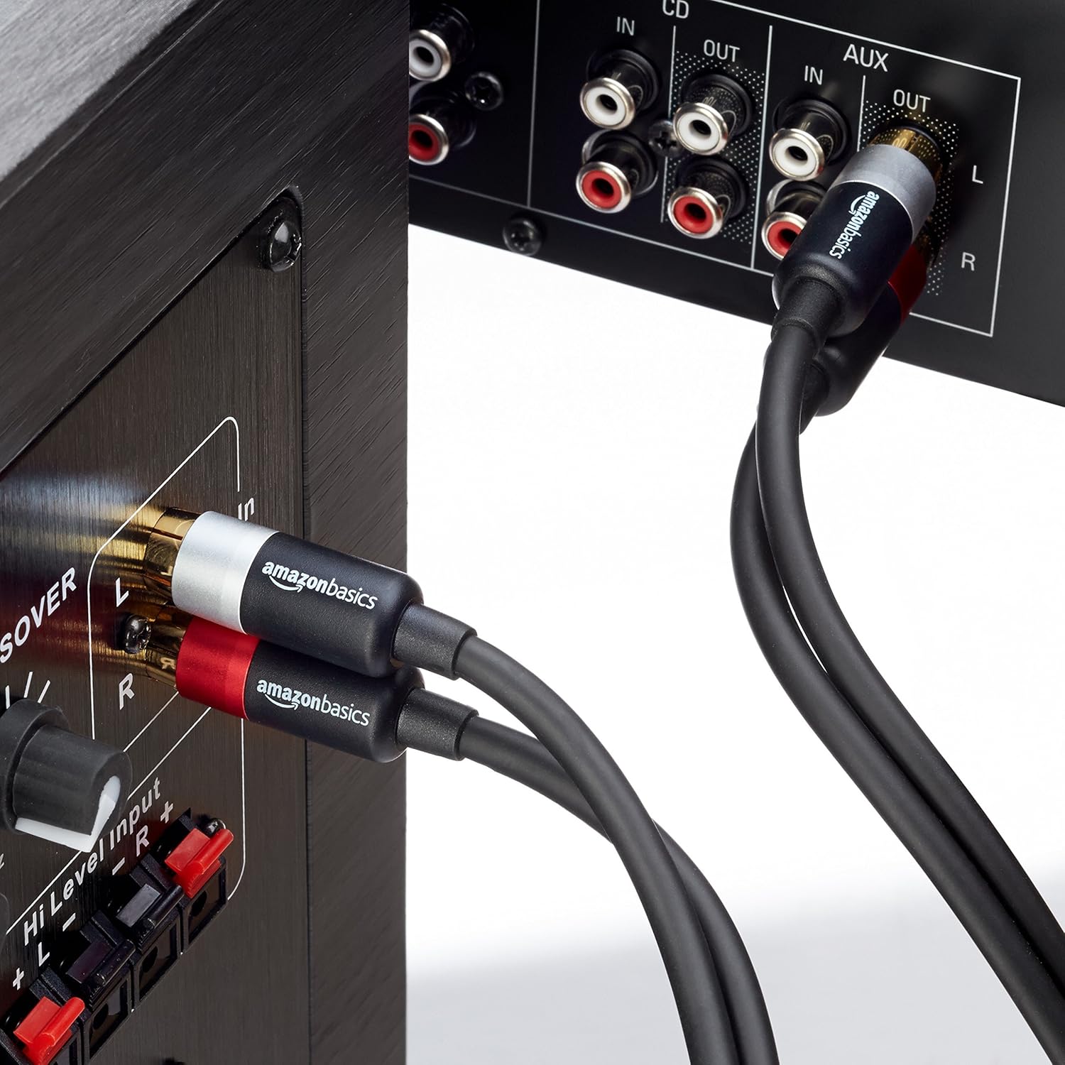 Basics 2-Male to 2-Male RCA Audio Stereo Subwoofer Cable - 15 Feet: Electronics