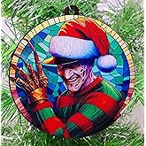 Freddy Ornament - Horror Slasher Chracter in Santa Hat Christmas Ornament