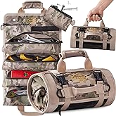 The Ryker Roll Up Tool Bag Organizer Gifts for Dad. Heavy Duty Motorcycle Tool Roll Bag Organizer. Portable Rollup Toolbag w/