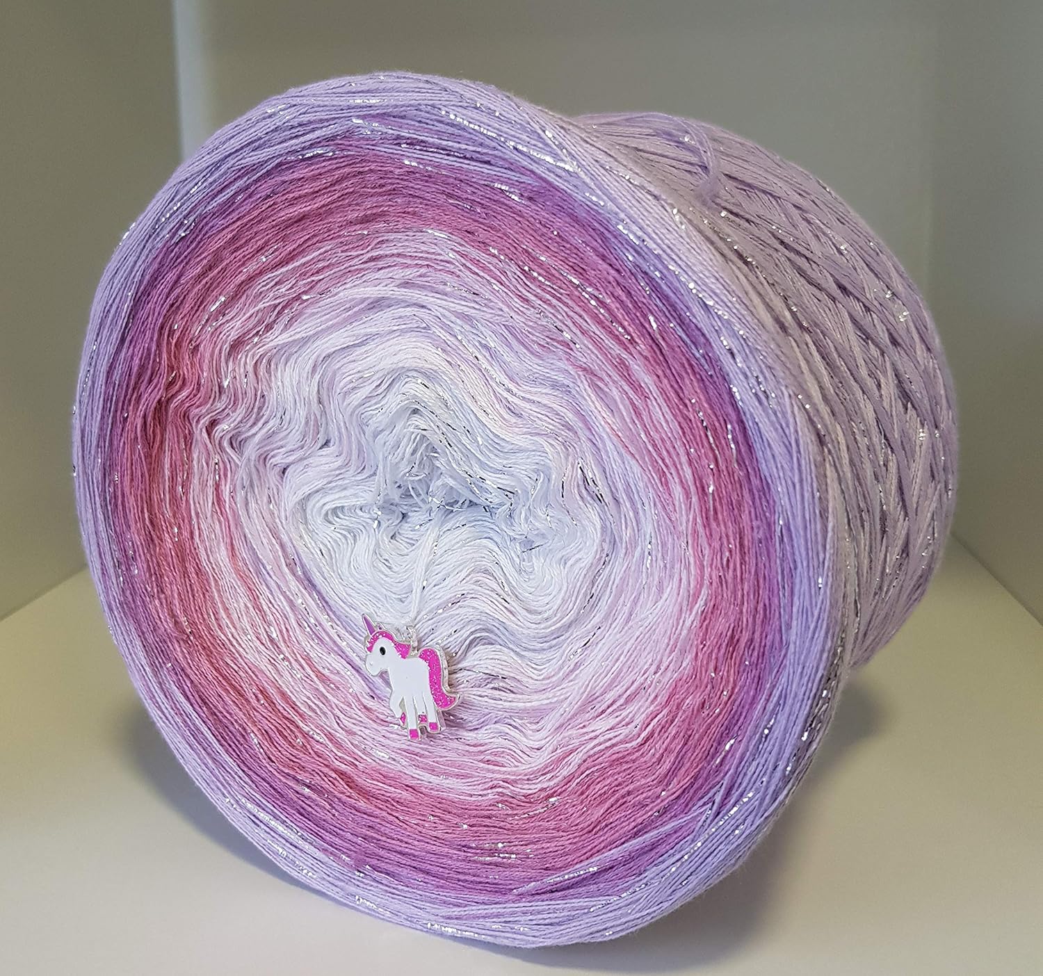 Bobbel Farbverlaufsgarn Be My Baby mit Lurex 300g - 1140m Lavendel