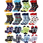 Jamntower 8 Pairs Gaming Socks for Teen Boys Game Themed Cotton Crew Socks Birthday Gifts for Game Lover Party Favors