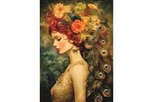 CRAFT KREATIVELY Irish Woman Portrait Rice Paper, 11.5 x 16 inch (1pc) - Mulberry Paper for Decoupage Furniture Print Crafts