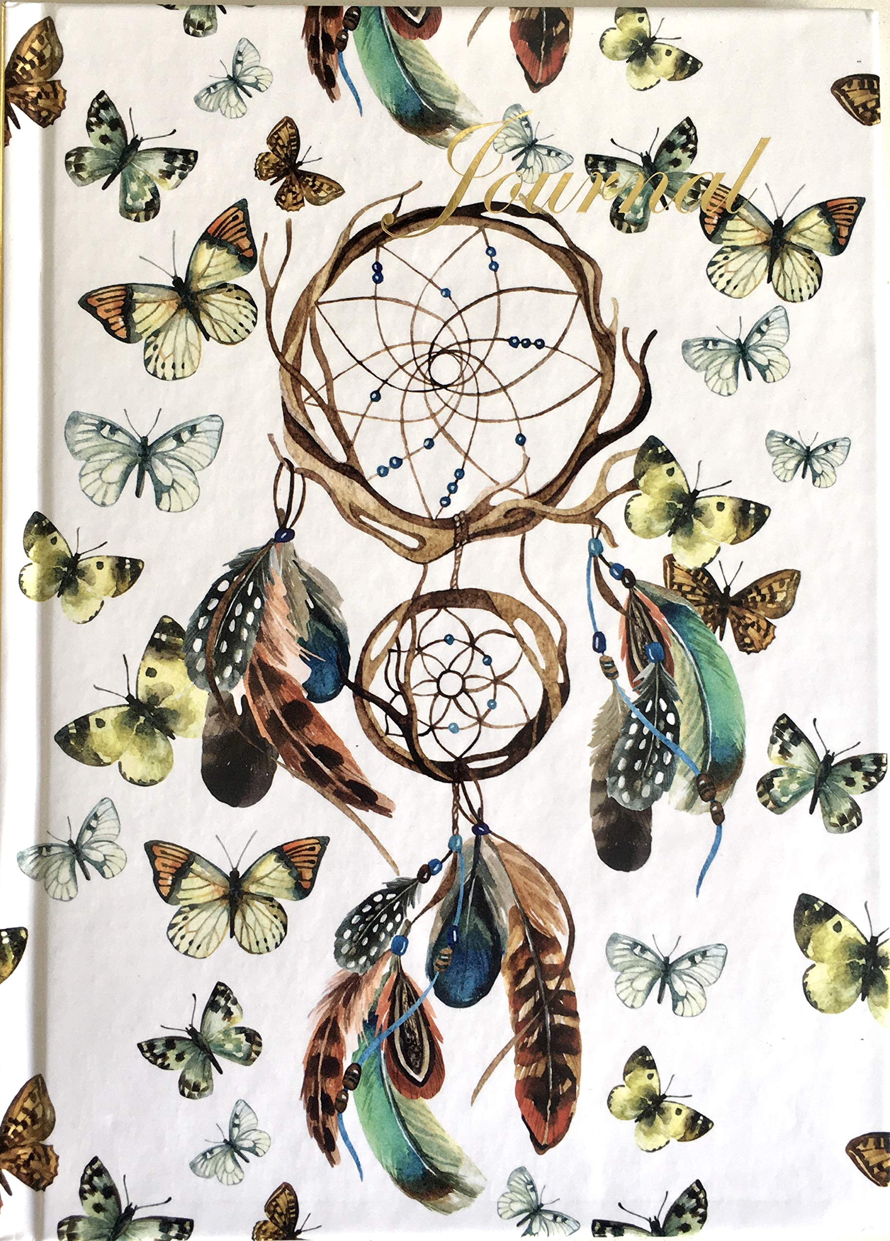 Maturi A5 Hardback Journal Notebook, Dream Catcher Design with Gold Foil Detailing and Gloss Finish