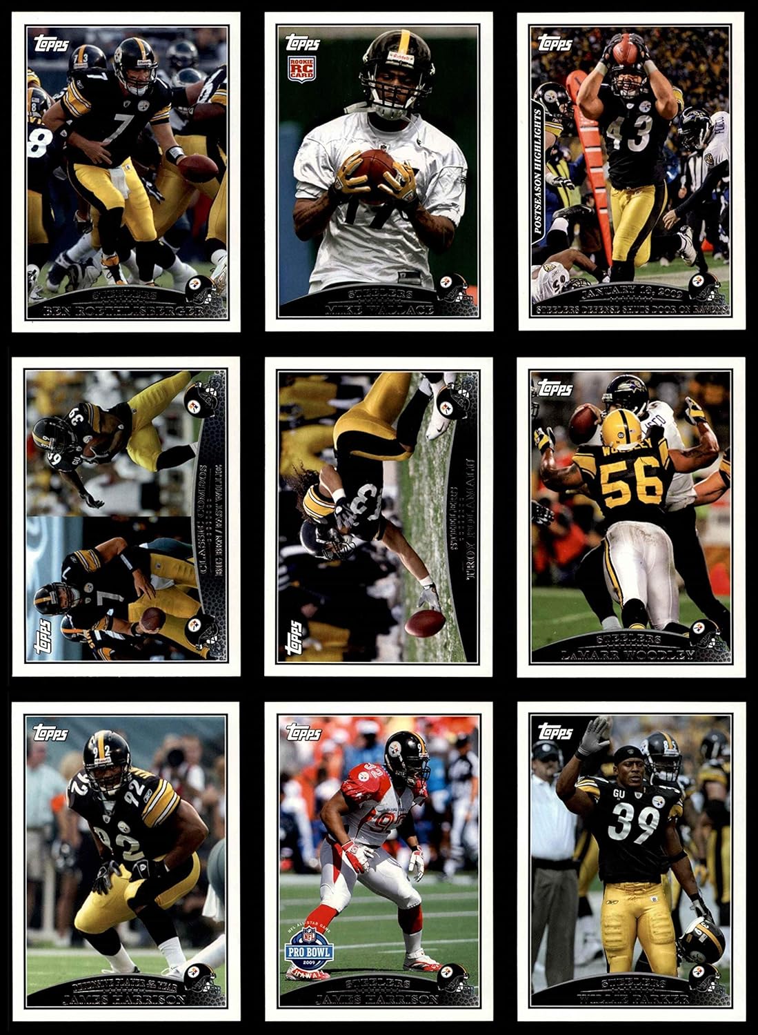 2009 Topps Pittsburgh Steelers Team Set Pittsburgh Steelers (Baseball Set) Dean's Cards 8 - NM/MT Steelers